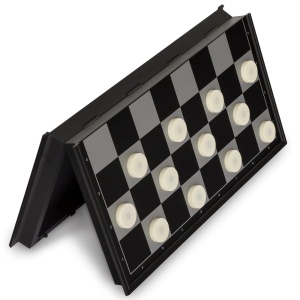 Joc de societate 3 in 1 de sah, table si dame RCO, 62 piese magnetice, pliabil, 25 x 25 cm, CB01 - Img 2