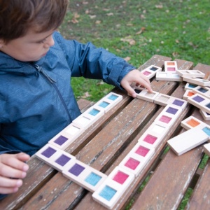 Joc domino din lemn, diverse texturi, Andreu Toys