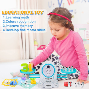 Joc educational Balanta Nueplay, ABS, multicolor, 60 piese, 21 x 16 x 22 cm - Img 7