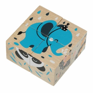 Jucarie din lemn, Cubika, Puzzle din lemn "Jungla" - Img 2