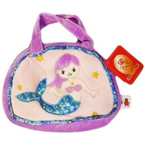 Jucarie din plus tip gentuta cu sirena, Mov, 26 cm WJ6135B