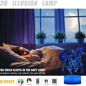 Jucarie lumina de noapte 3D cu telecomanda Pheya, LED, 3 modele - Img 6