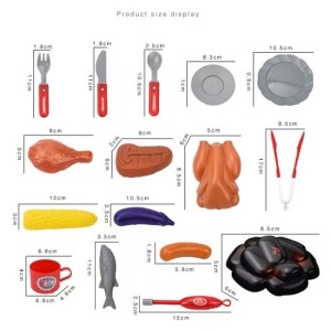 Jucarie Rovo 901A BBQ Grill Gratar, lumini si sunete, 22 piese - Img 2