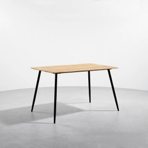 Kiwari Brik masa dining/birou, MDF/metal, 110x70x75cm, 10.1kg, capacitate 30kg, stil contemporan, lemn natural/negru - Verificat A · Re-Bloom - Img 3