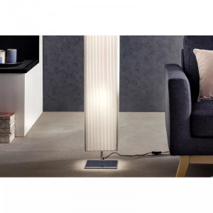 Lampadar Armstrong, LED, plastic/metal, alb/argintiu, 160 x 20 x 20 cm