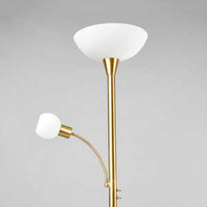 Lampadar Elaina, LED, metal/sticla, alb/auriu, 34 x 182,5 cm - Img 8