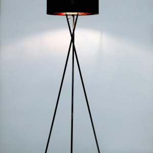 Lampadar Giovanna, negru/crom, 154 x 45 x 22 cm - Img 6