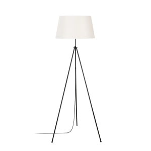 Lampadar Shuff, metal/textil, negru/alb, 65 x 165 cm