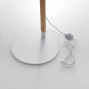 Lampadar Tetja, lemn/metal, natur/alb, 30 x 128 cm - Img 4
