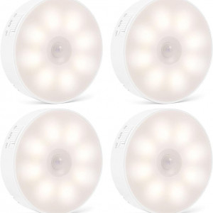 Lumina de noapte pentru copii Foonii, plastic, alb, 6 x 6 x 2 cm