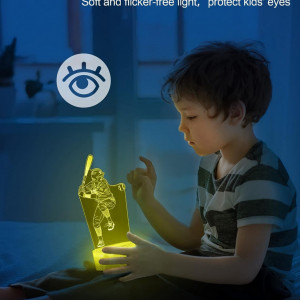 Lumina de noapte pentru copii Nice Dream, LED/RGB, model jucator de baseball, plastic, 