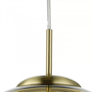 Lustra tip pendul Kugel, metal/sticla, auriu, 120 x 25 x 25 cm