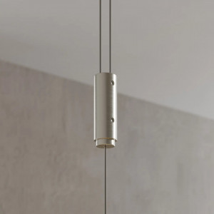 Lustra tip pendul Lise, LED, lemn masiv/metal, argintiu/natur, 107 x 150 cm - Img 5