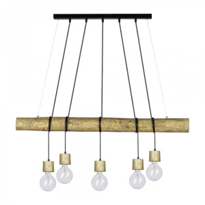 Lustra tip pendul Trabo Pino, lemn/metal, 115 x 150 x 12 cm