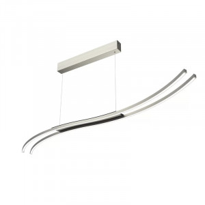 Lustra tip pendul Wanda 2, LED, metal/plastic, argintiu/alb, 170 x 145,6 x 8 cm, 42W