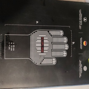 Manusi termorezistente pentru gratar si bucatarie, FLIPLINE, ignifuge, premium, antialunecare, 2 bucati, negru, marimea M, Resigilat, Grad A - Img 6