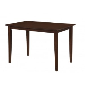 Masa bucatarie si dining Drimus Bali, blat MDF, picioare lemn, dreptunghiulara, 112x72x74 cm, nuc - Img 2