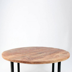 Masa de cafea Jaidyn, lemn masiv/metal, 40 x 80 x 80 cm - Img 3