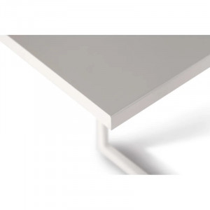 Masa laterala Ayvree, metal, alb, 60 x 32 x 43 cm