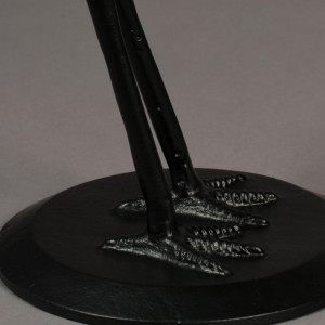 Masa laterala, metal/sticla, neagra, 40 x 63 cm - Img 3