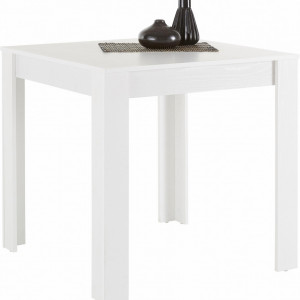 Masa Lynn, MDF/lemn, alb, 80x80x75 cm ( Resigilate)