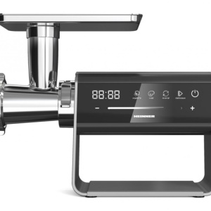 Masina de tocat Heinner ExquisiteForce HMG-DIS2500, Putere 2500W, Motor DC, Control Touch, Accesoriu Rosii, Kibbe, Carnati, Inox