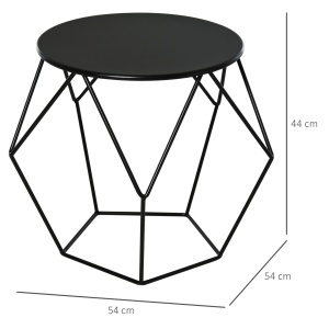 Masuta de cafea Re-Bloom, otel, negru, 54 x 54 x 44 cm, Resigilat, Grad A - Img 3