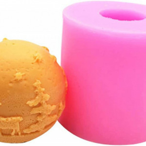 Matrita pentru lumanare/sapun Hpamba, silicon, roz, 7 cm - Img 1