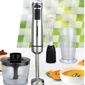 Mixer vertical Heinner HHB-DC1000SSBK , 1000w, viteza variabila + turbo, tel, Tocator, Negru cu insertii inox - Img 2