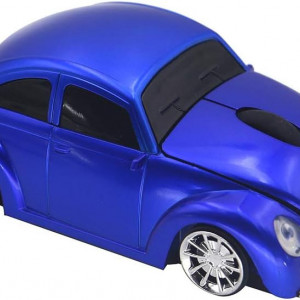 Mouse Wireless Aikchi, model masinuta, albastru inchis, 11,5 x 5,7 x 4,3 cm