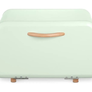 Navaris cutie paine metal/lemn, 35.2x23.5x23 cm, deschidere frontala, curatare manuala, verde deschis - Verificat A · Re-Bloom - Img 4