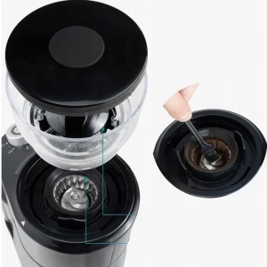 Navaris rasnita electrica cafea cu bavura conica, ABS/otel inoxidabil, 18x12.5x28 cm, discuri slefuit inox, argintiu/negru - Verificat A · Re-Bloom - Img 3