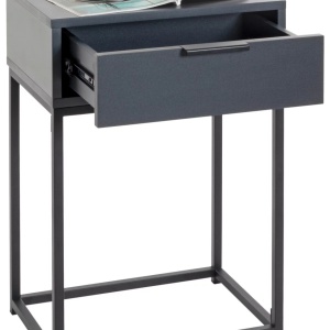 NOPTIERA ILVA, antracit, negru metal, material pe bază de lemn, 40/60/28 cm - Img 3