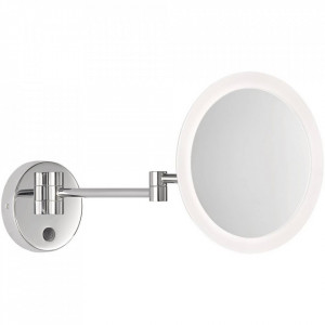 Oglinda pentru baie Tom, iluminata, metal/plastic, argintie, 146 x 22 x 36 cm, 3w