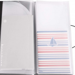 Organizator pentru documente de buzunar JIAHG, negru, PP/PVC, 12 x 22,5 cm - Img 5