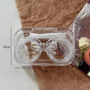 Organizator pentru lentile de contact JIAHAICHI, plastic, transparent, 4 x 7 cm 