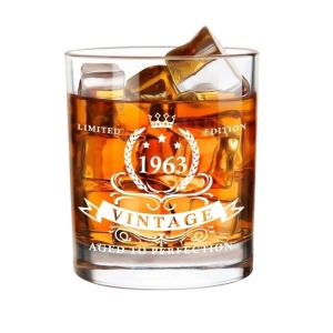 Pahar de whisky cu cutie cadou Lighten Life, sticla/lemn, transparent, 360 ml - Img 5
