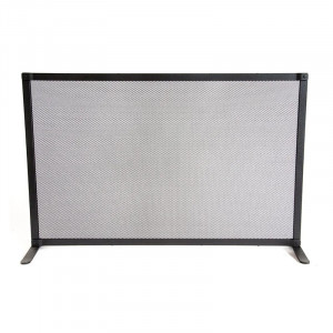 Panou de protectie pentru semineu Victor, fier forjat, negru/argintiu, 52 x 60 x 18 cm