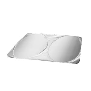 Parasolar pentru parbriz Frecoo, nailon, argintiu/negru, 86 x 160 cm - Img 7