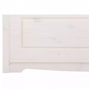 Pat de o persoana Eva Home Affaire, lemn masiv, alb, 90 x 200 cm - Img 3
