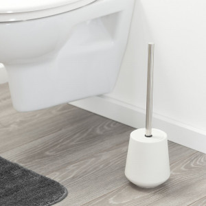 Perie de toaleta cu suport Sealskin, ceramica, alb, 39 x 12,3 x 12,3 cm - Img 4
