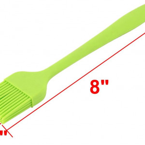 Perie pentru gatit Sourcing map, silicon, verde, 20,5 x 3,5 x 1 cm - Img 2