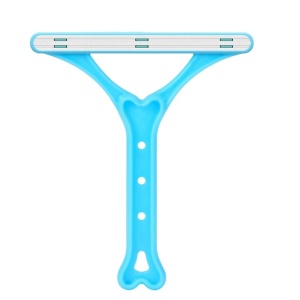Perie pentru scame/par Xinghua, plastic, albastru/alb, 14,4 x 12,2 cm - Img 1