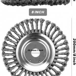 Perie rotativa pentru masina de tuns iarba Tesyeux, otel, argintiu, 20 cm - Img 6