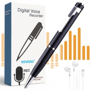 Pix Spion cu reportofon integrat Revose™, inregistrare audio HD discreta cu activare vocala, peste 400 ore stocare interna, autonomie mare, functie USB pentru transfer rapid