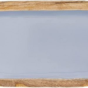 Platou oval COLECTIA CHEF, lemn, albastru, 35.5 x 18 x 2.5 cm - Img 1
