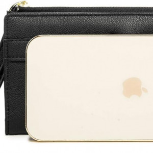 Geanta pentru femei ROYALFAIR, piele PU, negru, 19,5 x 9, 5 cm 