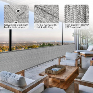 Prelata pentru balcon Cool Area, polietilena, gri, 90 x 500 cm - Img 6