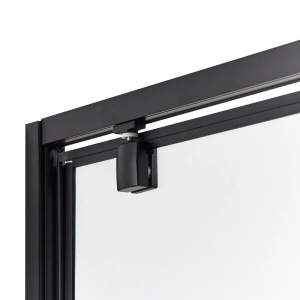 Produs Resigilat Cabina de dus Re-Bloom Darli, 90x90x185 cm, sticla securizata 6mm, cadru aluminiu, usa reversibila, negru transparent - Verificat A - Img 6