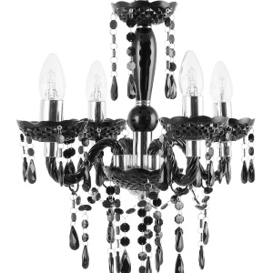 Produs Resigilat Candelabru Re-Bloom Kalang, fier, 50x50x135 cm, 4 lumini E14 max 40W, IP20, cablu 84 cm, negru - Verificat A - Img 1